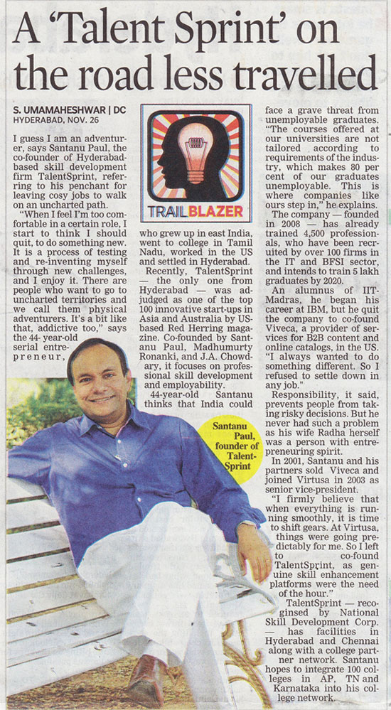 A 'Talent Sprint' on the road less traveled