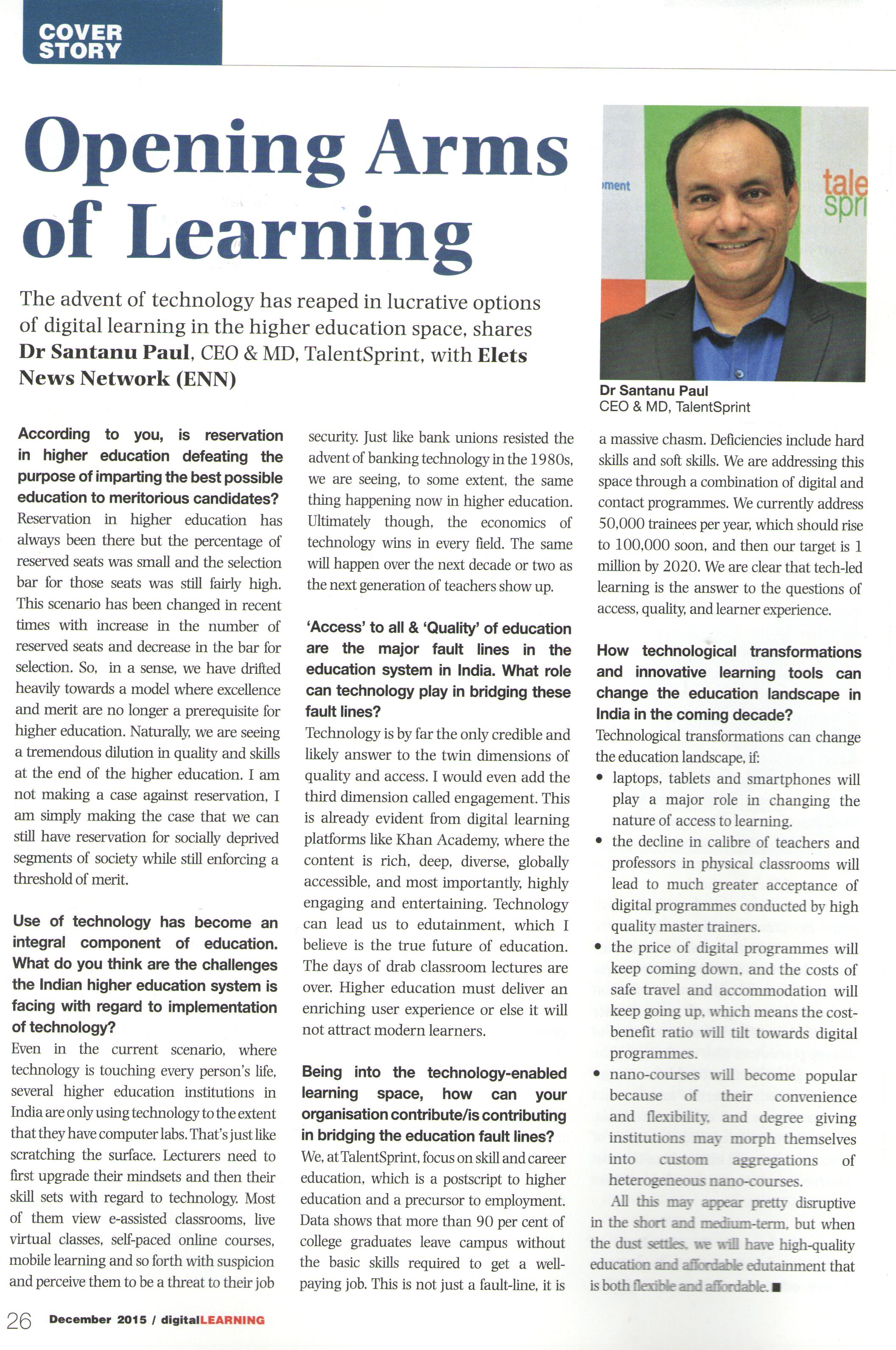 Opening Arms of Learning