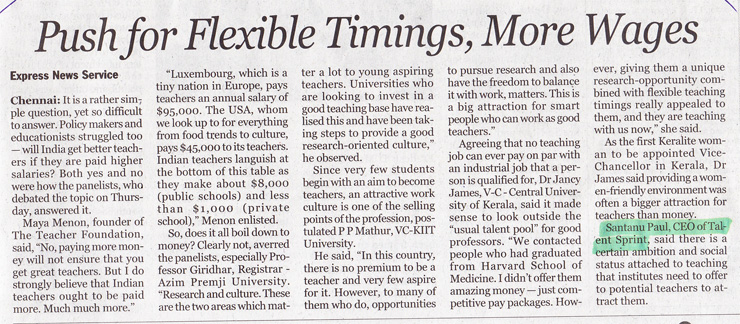 Santanu Paul participates in a panel discussion at ThinkEdu