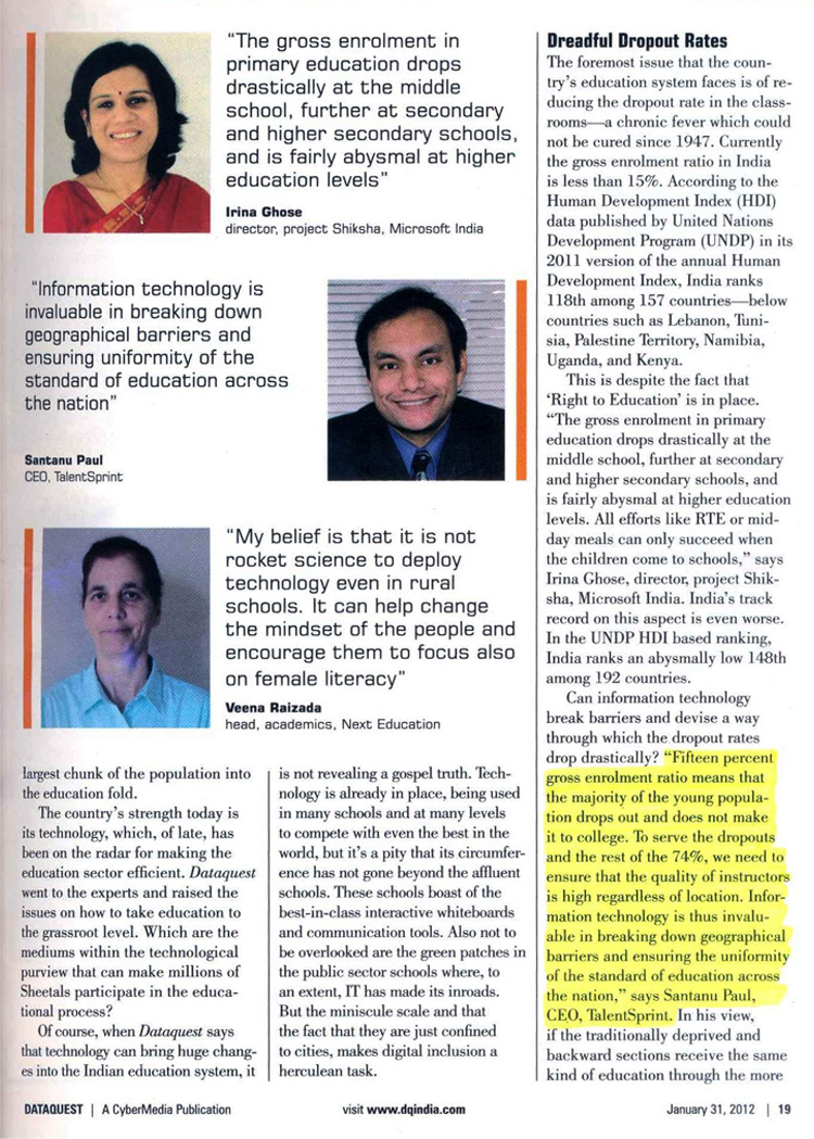 ICT's role in enhancing education, infrastructure management_Talent-Sprint_December-31_2012_DATAQUEST.jpg