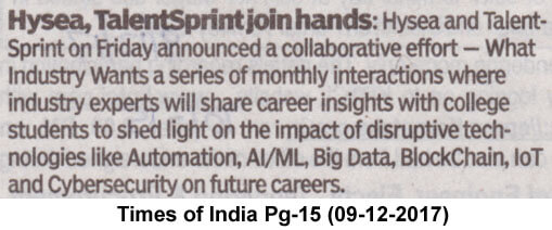 HYSEA and TalentSprint partner