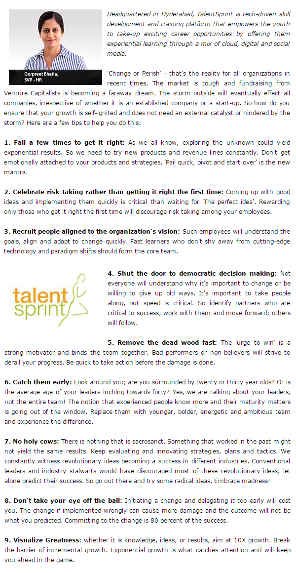 Change or Perish - The New Success Mantra